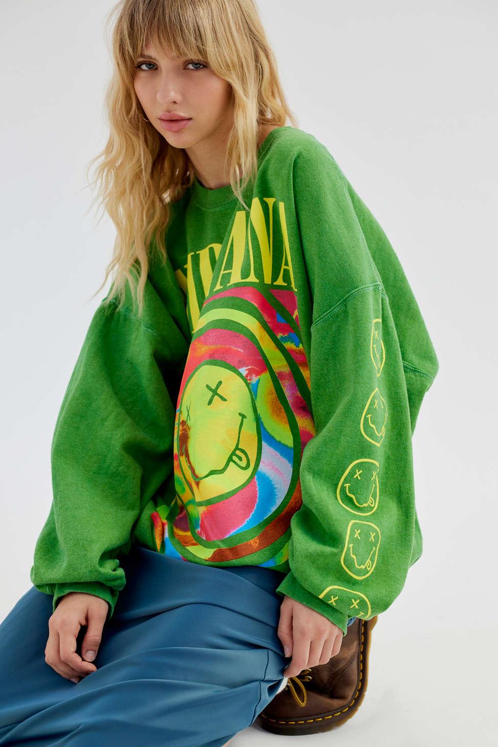 Nirvana Retro Smiley Face Sweatshirt – Embrace the Vibe!