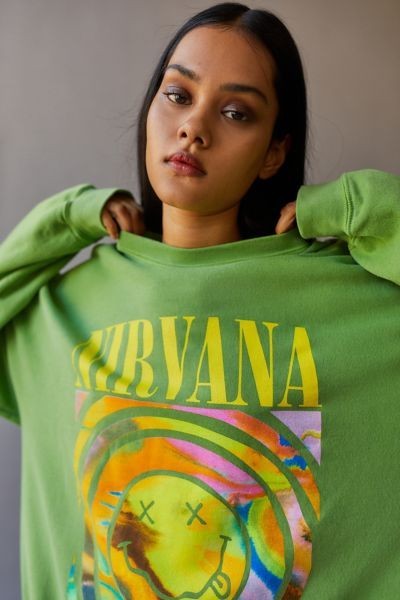 Nirvana Retro Smiley Face Sweatshirt – Embrace the Vibe!