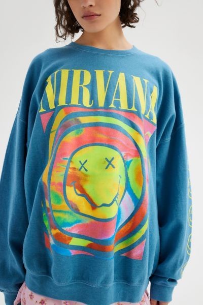 Nirvana Retro Smiley Face Sweatshirt – Embrace the Vibe!